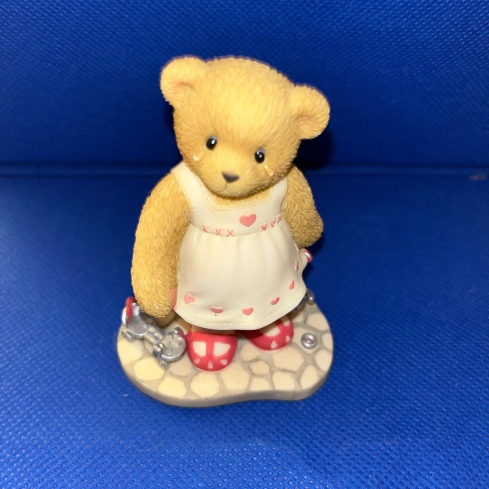 Cherished Teddies Figurine with Cream and Brown Accents